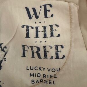 Free people barrel denim off white size 27